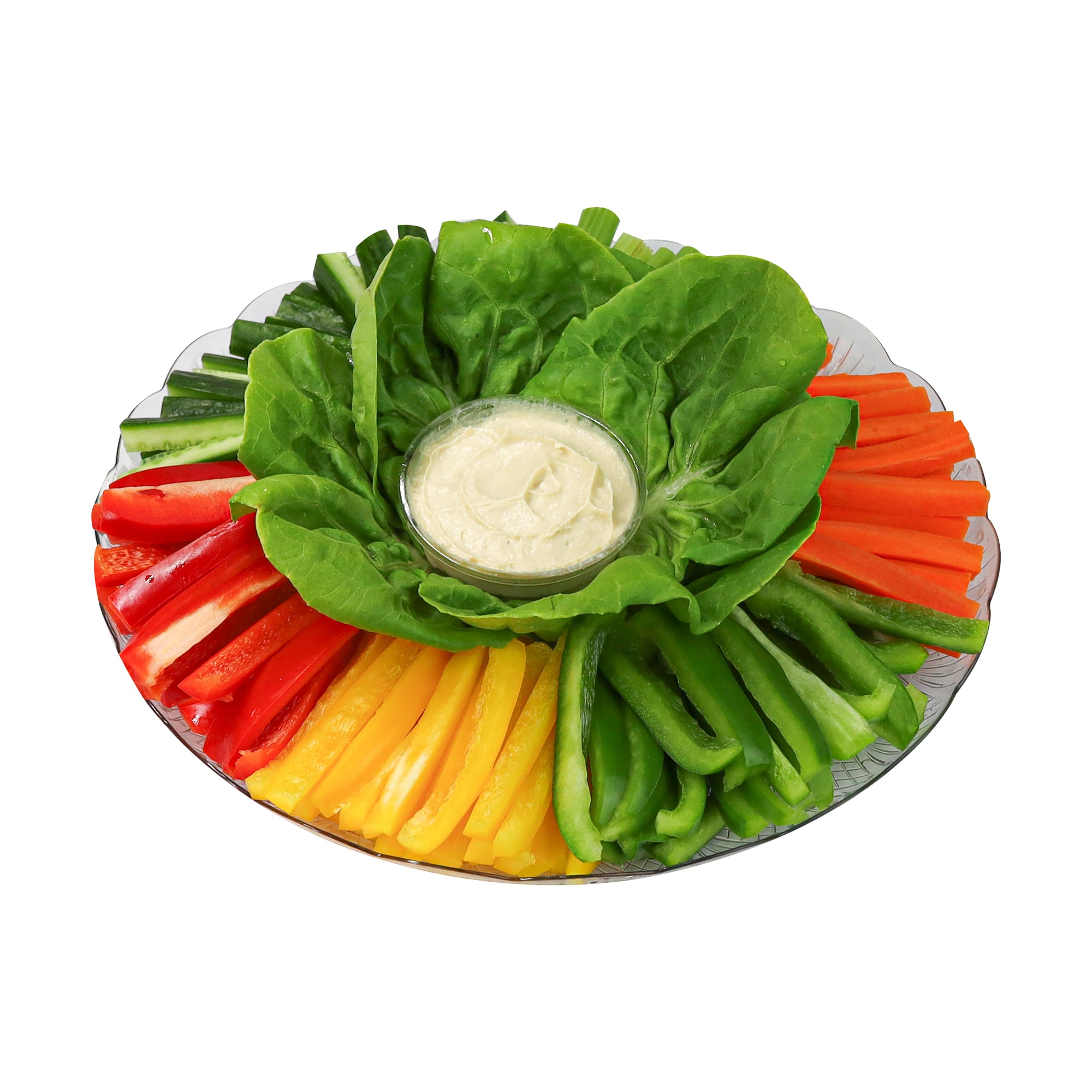 طبق أعواد الخضار (مع صلصة)