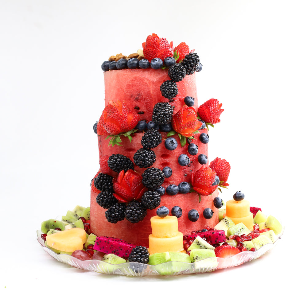 The Berry Tower 3 Tier Melon cake - 33cm