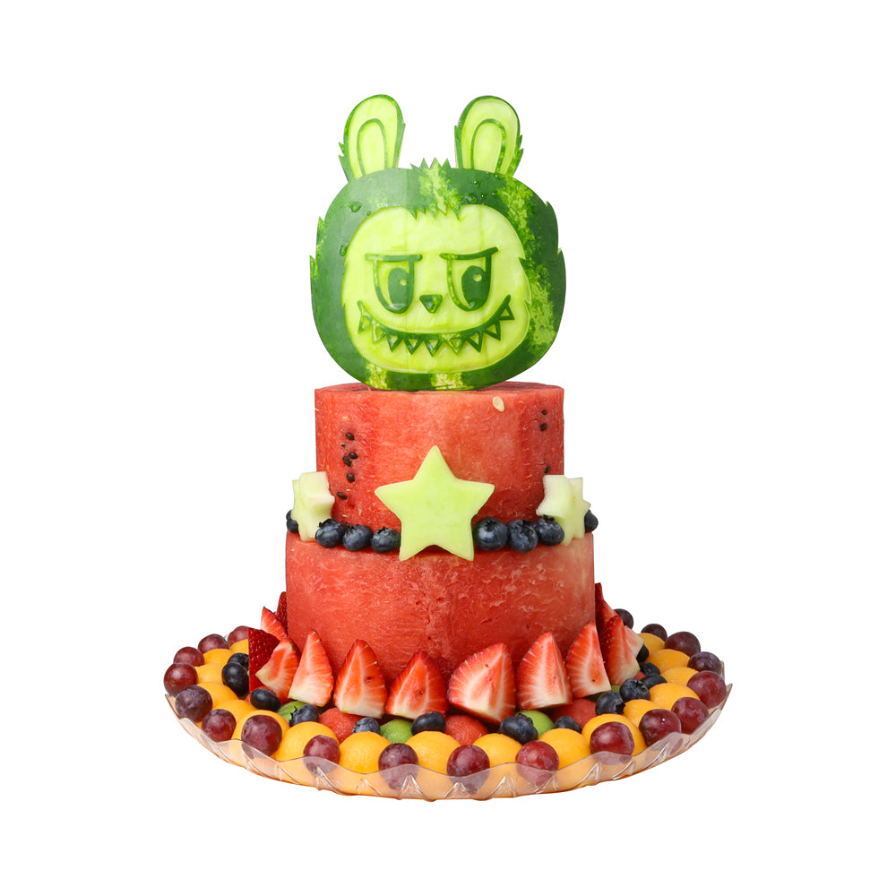 Kids Labubu Watermelon 2 Tire Cake